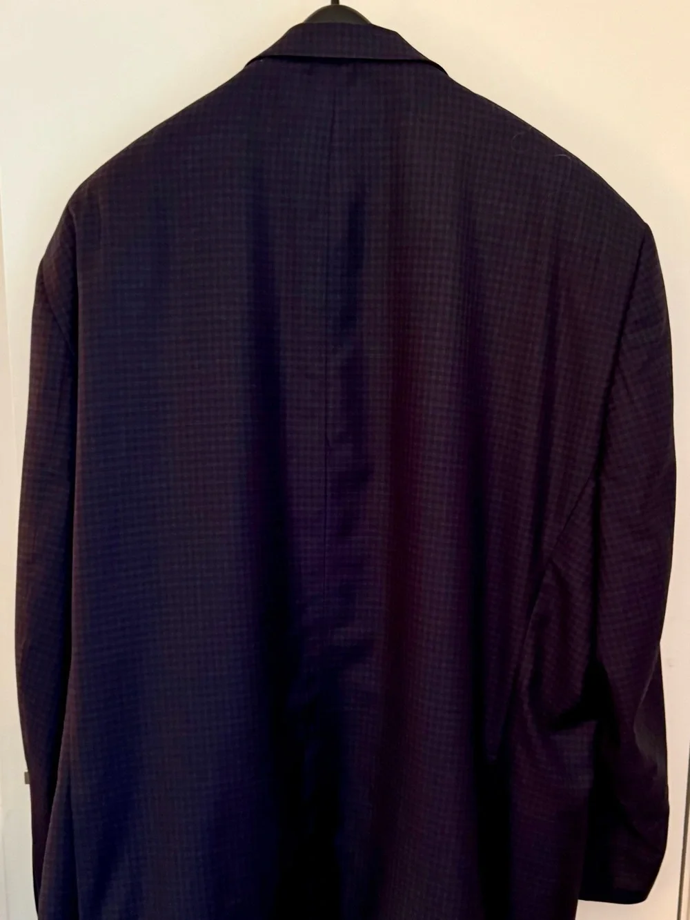 Men's Dark Navy Checked Blazer - Tailored Sport Coat